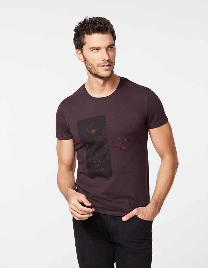 Herren-T-Shirt mit Vitruvianischem Menschen - IKKS
