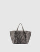 Sac LE 1440 MEDIUM DENIM matelassé chevrons femme-1