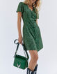 Vestido verde abotonado leopardo mujer-1