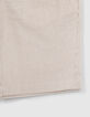 Boys’ beige striped occasionwear suit Bermuda shorts-4