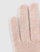 Girls’ pale pink knit gloves-4