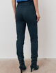 Pantalón recto punto milano caviar azul marino mujer-3