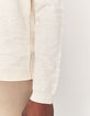 Pull tunisien off white tricot Homme-5