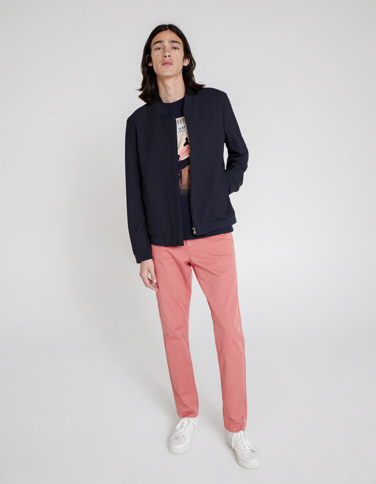 Blouson indigo esprit bomber à poches zippées Homme-6