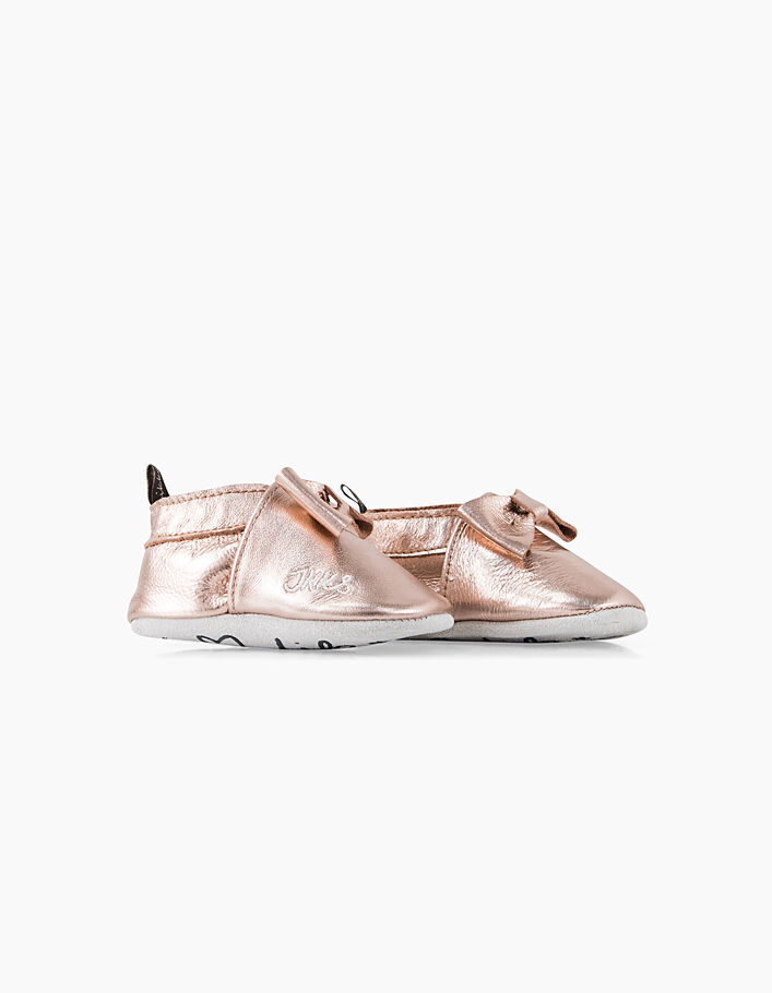 Baby girls’ copper-coloured leather shoes - IKKS