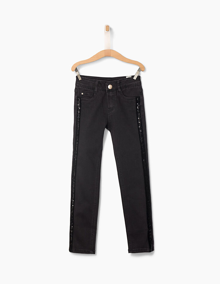 Girls’ sequin slim jeans-1