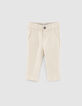 Baby boys’ light beige marl chinos with braces-2