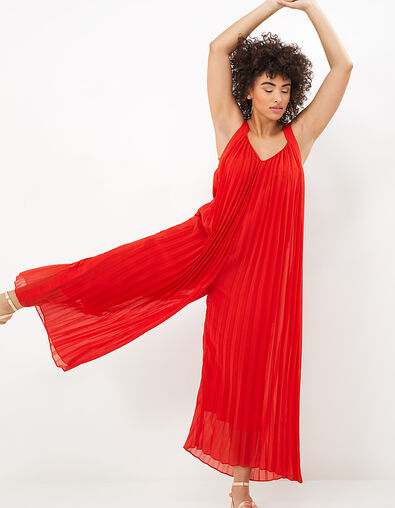I.Code flame pleated strappy jumpsuit - I.CODE