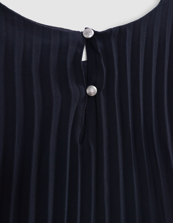 Marine plisséjurk sierstuds meisjes-7