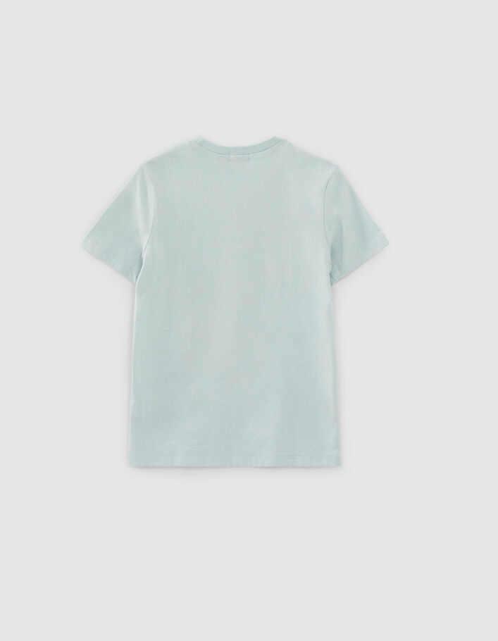 Wassergrünes Jungen-T-Shirt mit Löwen-Camouflagemotiv - IKKS