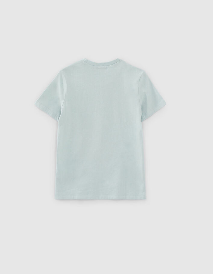 Boys’ aqua green camouflage lion image T-shirt - IKKS