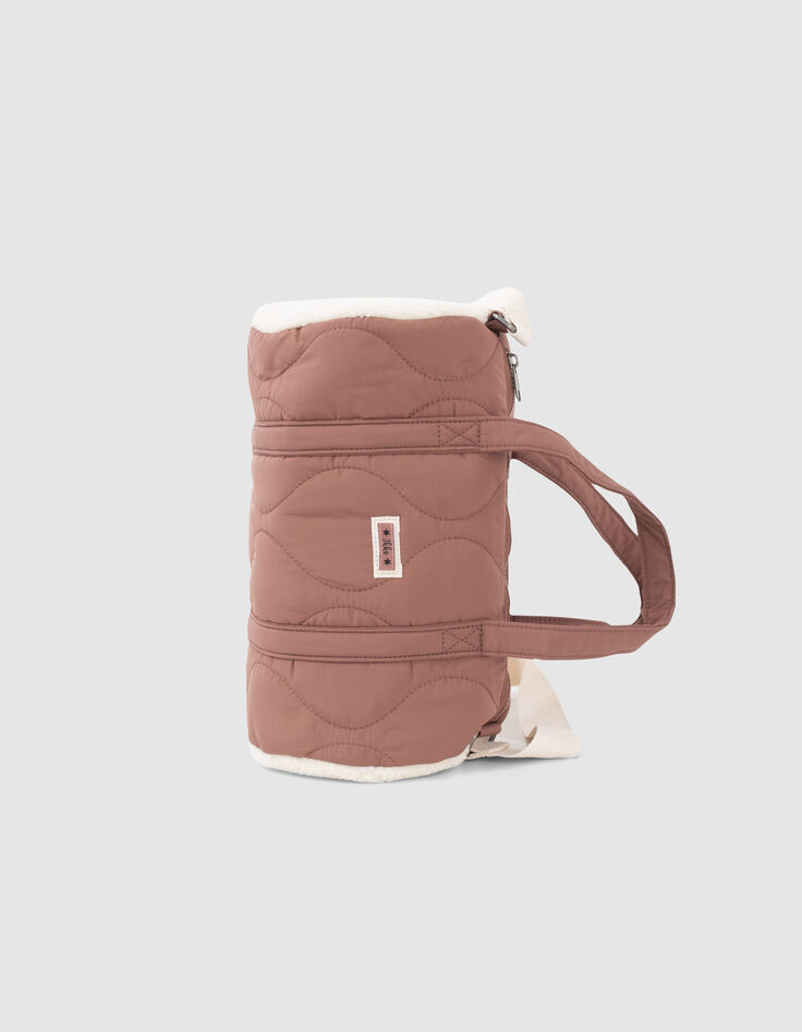 Rosa M&auml;dchenbowlingtasche mit cremewei&szlig;em Sherpafleece-7