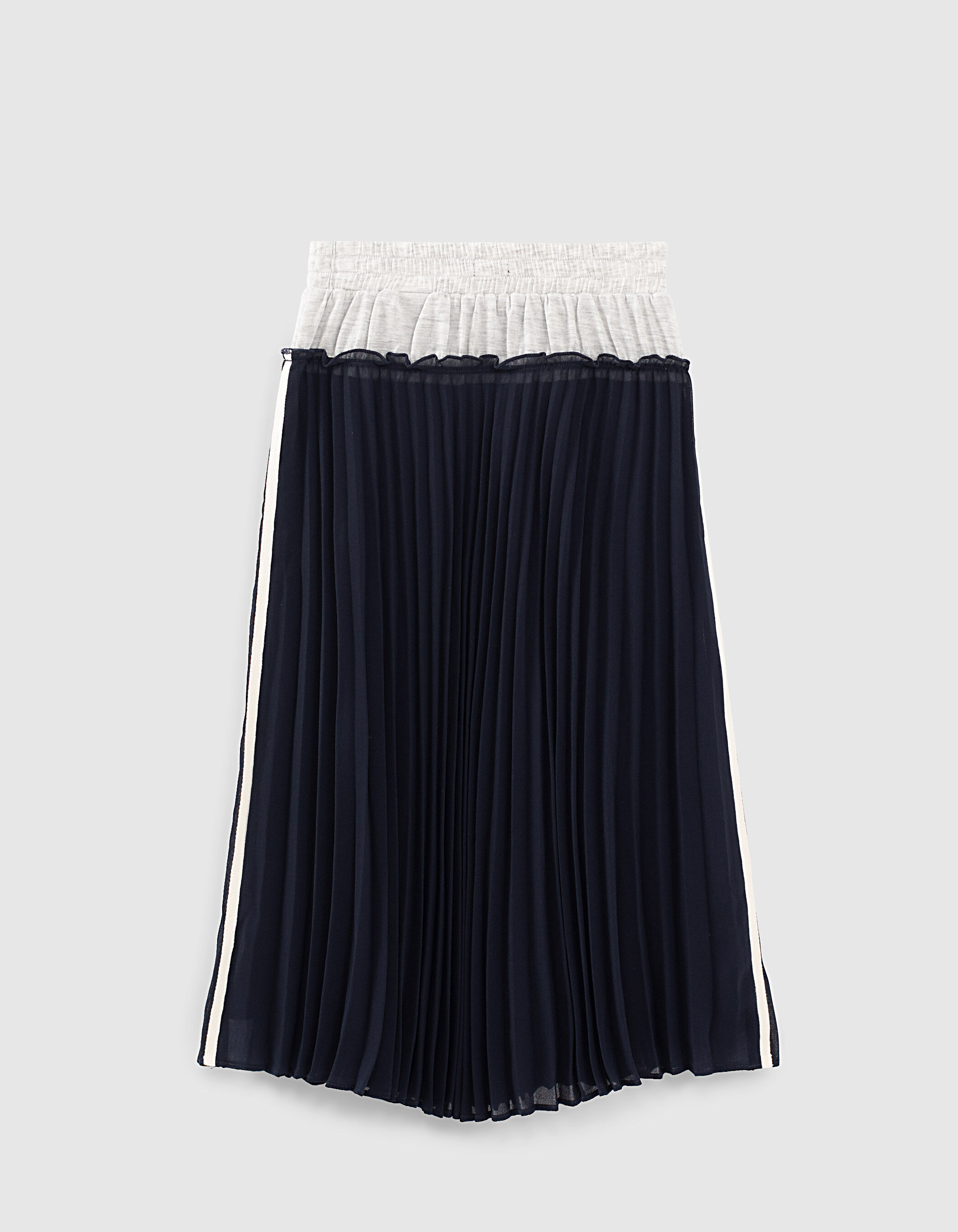 Jupe plissée store grise fille