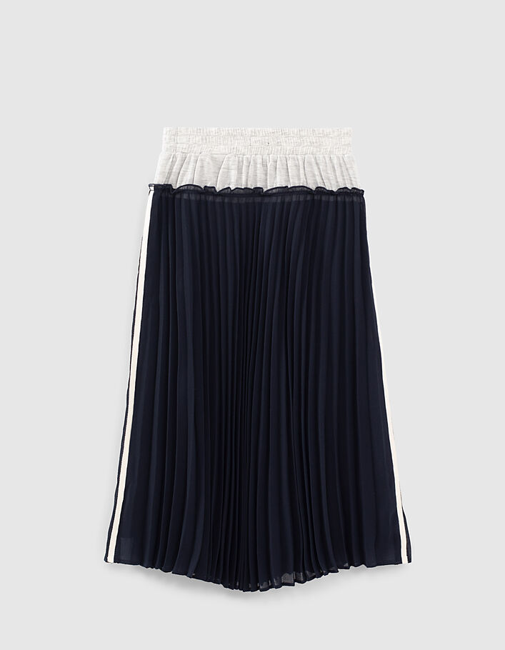 Girls’ navy pleated long skirt - IKKS