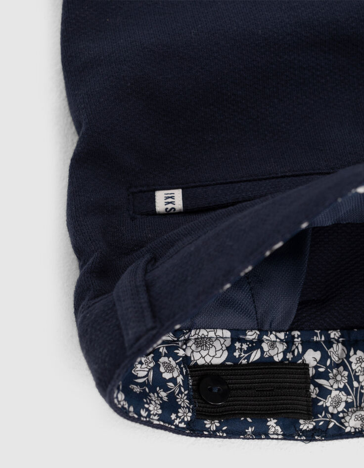 Marineblaue Chino-Jungenbermudas aus Piqu&eacute;jersey-4
