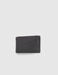 Pochette en cuir d'agneau chevron femme-2