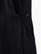 Schwarzes Wickelkleid aus Polyesterchiffon-3