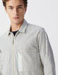 Surchemise REGULAR encre motif rayures Homme-3