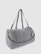 Blaugraue Bowlingtasche aus Wildleder Gr&ouml;&szlig;e L-2