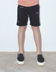 Boys' black chino shorts with saddle stitched pockets-2