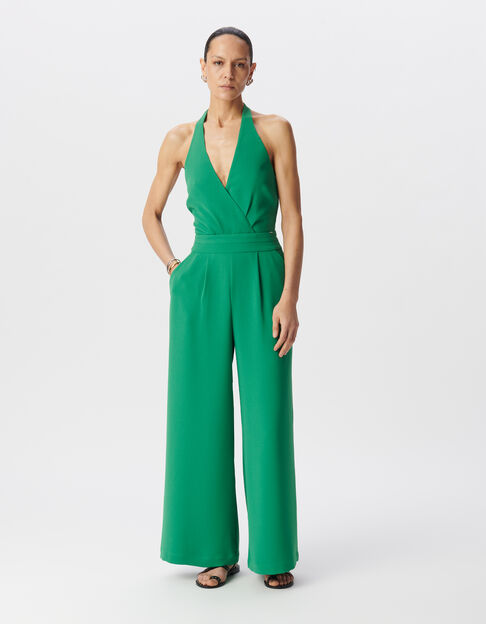 Green backless jumpsuit - IKKS