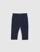 Marineblaue Babyjungen-Jerseyhose mit Eingrifftaschen-1