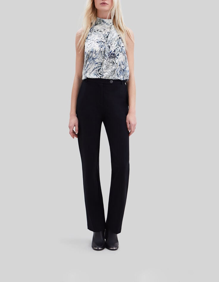 Ecru top LENZING&trade; ECOVERO&trade; tattooprint Dames-1