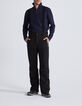 Men's black IKKS x DUVILLARD ski trousers with braces-1