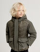 Chaqueta de espiga termosellada de nailon caqui para niño-1