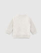 Sweater in lichtmastiek doorstikte rug babyjongens -3