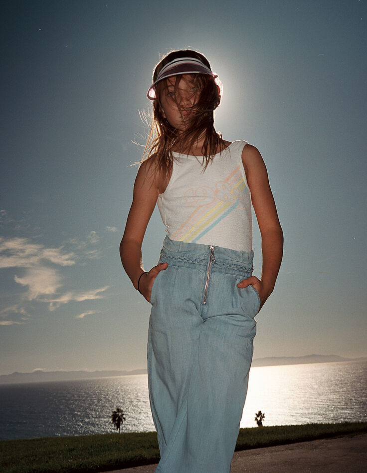 Pantalon fluide blue beach en Tencel© fille-5