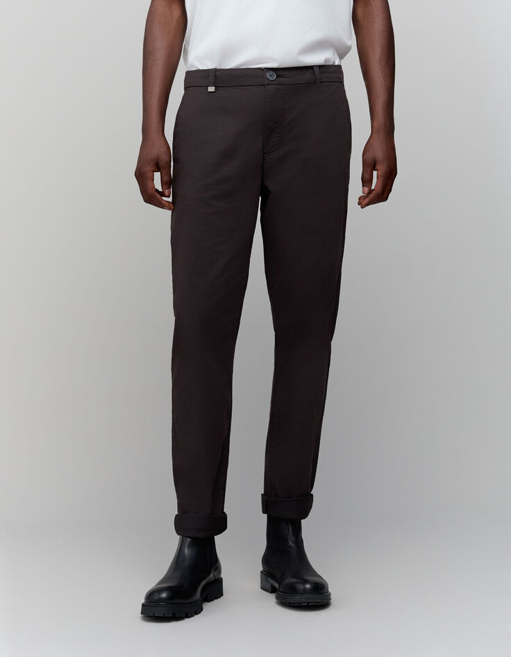 Heren bruine SLIM chino broek-2 Heren bruine SLIM chino broek-2