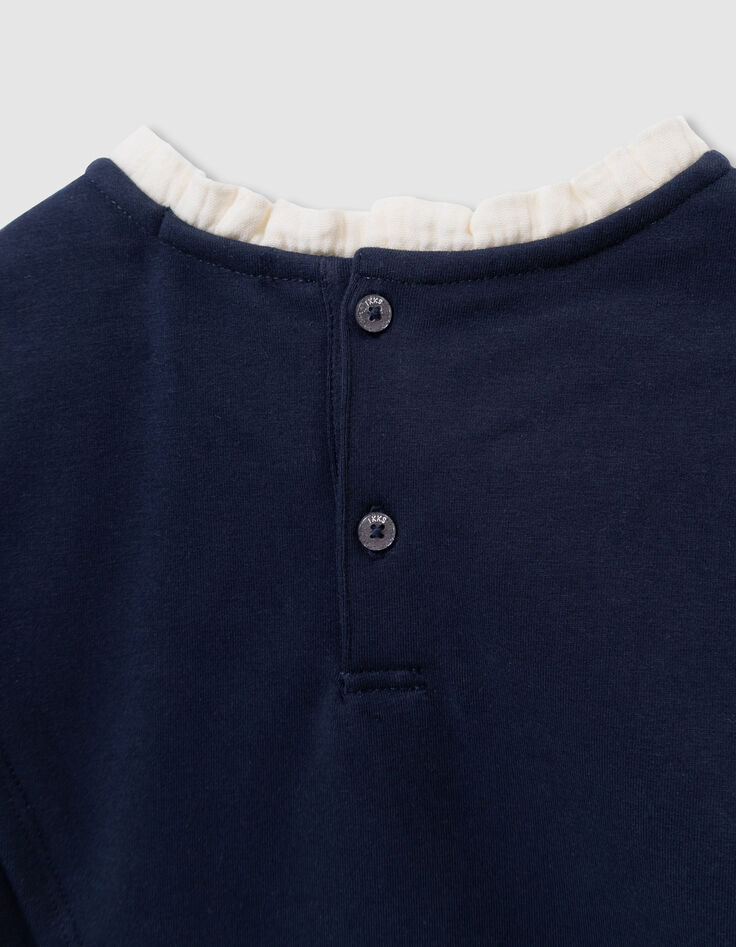 Sudadera azul marino mensaje cuello Harry Potter niña-8