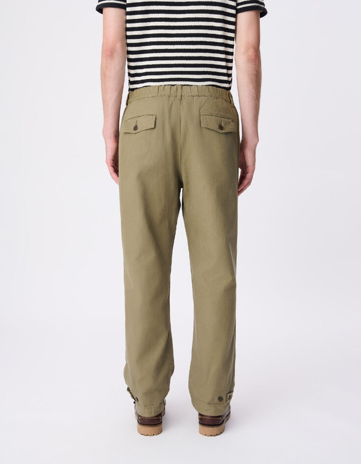 Pantalon charpentier kaki coton bio Homme-4