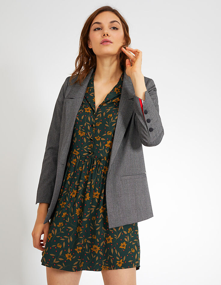 Veste de costume grise à carreaux prince-de-galles I.Code-3