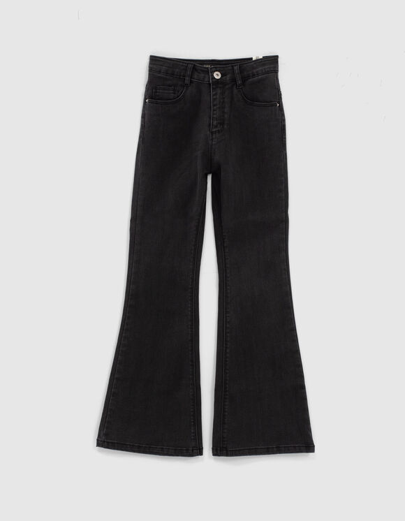 Girls’ used black flared skinny jeans