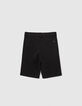 Boys&rsquo; black semi-plain occasionwear suit Bermuda shorts-3