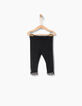 Leggings réversible noir et imprimé bébé fille-5