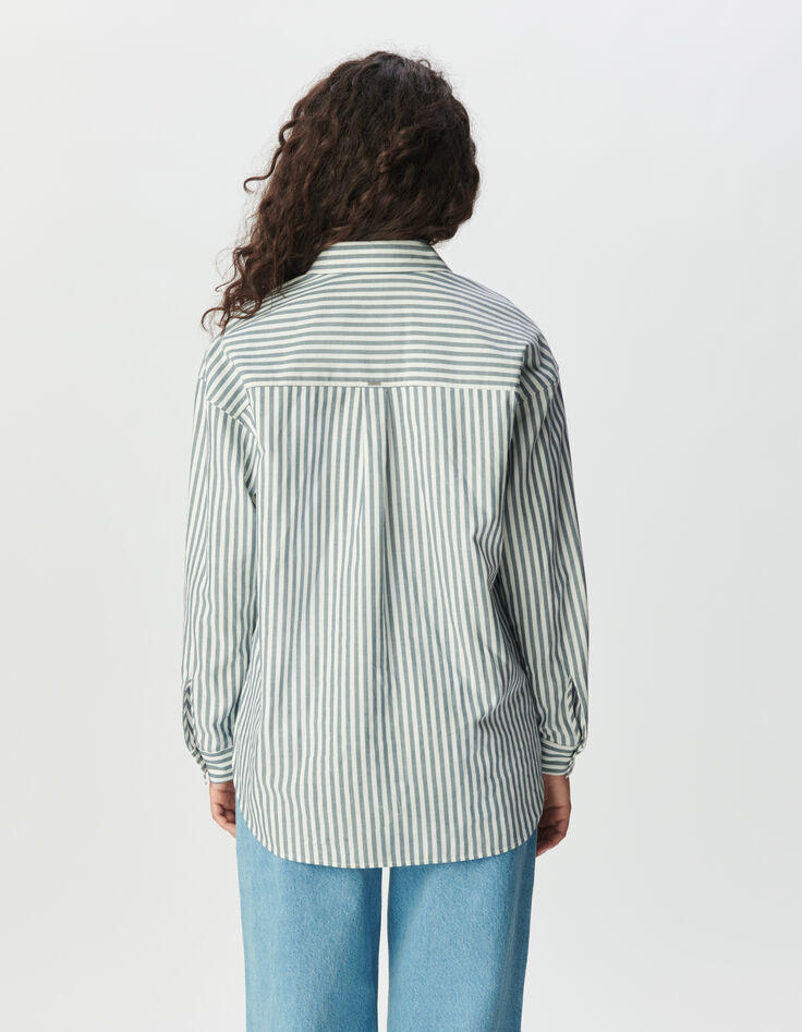 Chemise rayures bleues et blanches Femme -3 Chemise rayures bleues et blanches Femme -3
