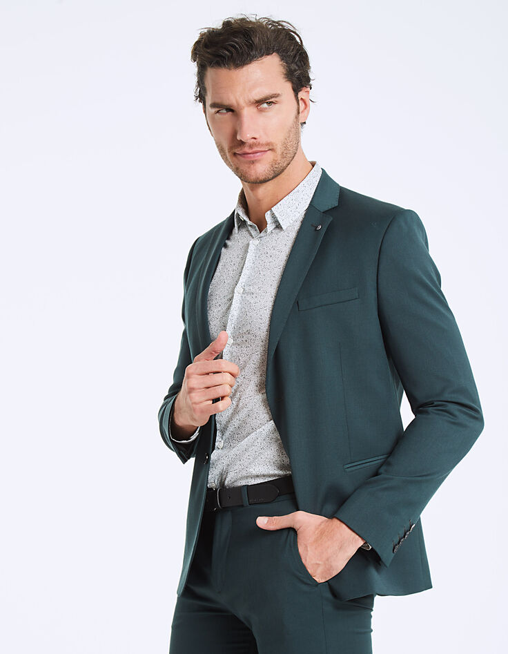 Veste de costume blue green Travel Suit Homme-2