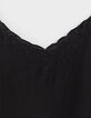 Women’s black silk camisole with skull embroidery-5