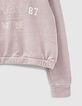 Sudadera parma con capucha y mensaje niña-4