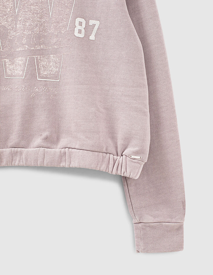 Sudadera parma con capucha y mensaje niña-4