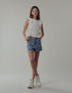 Blouse écrue effet drapé à volants fille-3