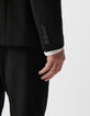 Schwarze UNTAILLIERTE Herrenanzugjacke Milano-Strick-6