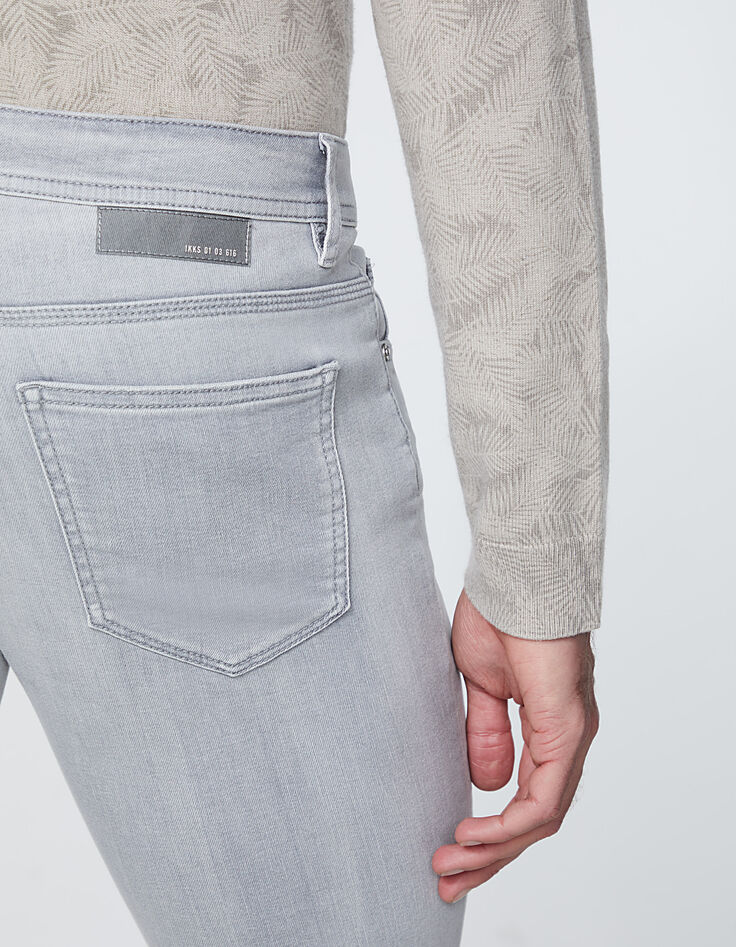 Hellgraue SLIM-Herrenjeans IKKS BETTER Bali-5