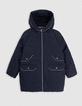 2-in-1-Parka, Marine, Daunenjacke, Sterne-Blitze, Mädchen-1