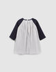 Robe argentée plissée bébé fille-3