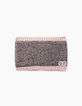 Snood rose moyen tricot bébé fille -1