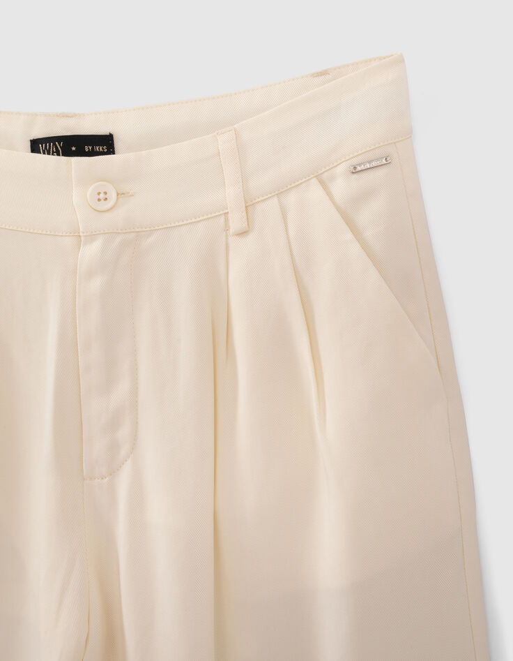 Pantalon large écru en LENZING™ LYOCELL™  fille-3